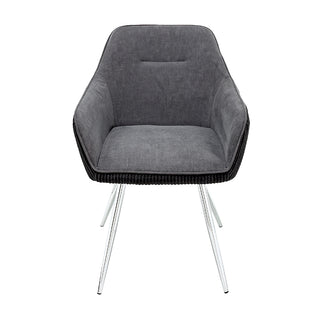 TC2416G Sillón Madrid Gris con Cromo.