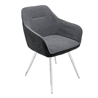 TC2416G Sillón Madrid Gris con Cromo.