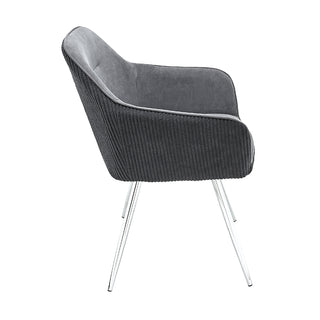 TC2416G Sillón Madrid Gris con Cromo.