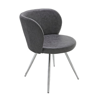 TC2418GG Silla Giratoria Gris con Cromo.