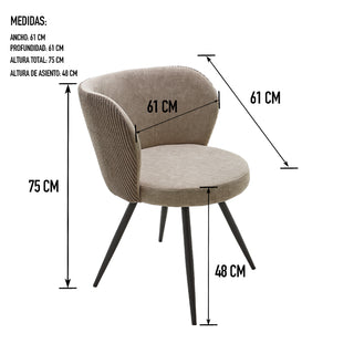 TC2418GT Silla Giratoria Taupé .