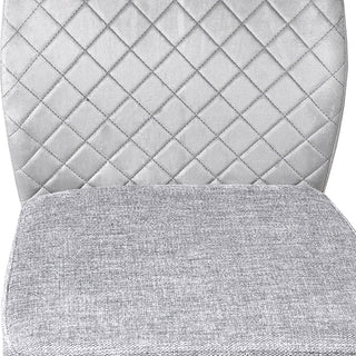 TC2457GC Silla París Tela y Terciopelo Gris Claro con Cromo