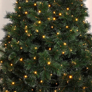 Serie Cable Verde 20mts con 200 Luces LED Blanco Cálido