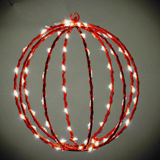 TCB80R Esfera Roja 80 Luces LED 20 cm. 8 Funciones Conexión USB-A