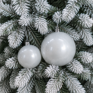 WZ009BA SET 9 ESFERAS BLANCO APERLADO 10 CM