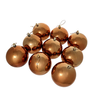 WZ109BB Set 9 Esferas Bronce Brillante 10 cm.