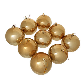 WZ109OA Set 9 Esferas Oro Aperlado 10 cm.