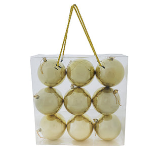 WZ109OB Set 9 Esferas Oro Brillante 10 cm