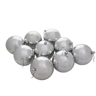 WZ109PB Set 9 Esferas Plata Brillante 10 cm.