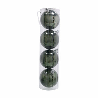 WZ1504G Set 4 Esferas Verde Bosque Brillante 15 Cm.