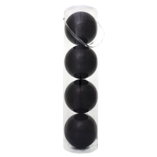 WZ1504NB Set 4 Esferas Negro Brillante 15 cm.
