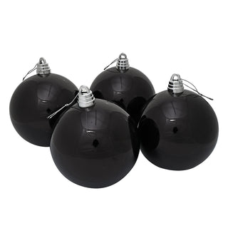 WZ1504NB Set 4 Esferas Negro Brillante 15 cm.