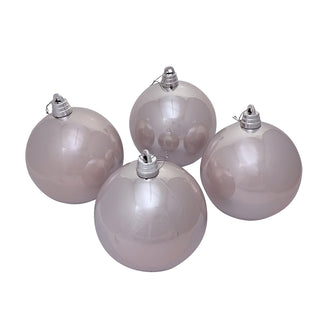 WZ1504RA Set 4 Esferas Rosa Aperlado 15 cm.