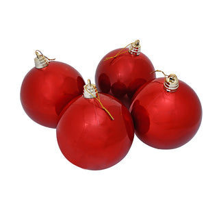 WZ1504RC Set 4 Esferas Rojo Caramelo 15 cm.