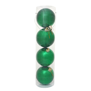 WZ1504VA Set 4 Esferas Verde Aperlado 15 cm.