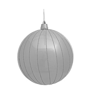WZ2001PA Esfera Plata Aperlada Pinstripe 20 cm.