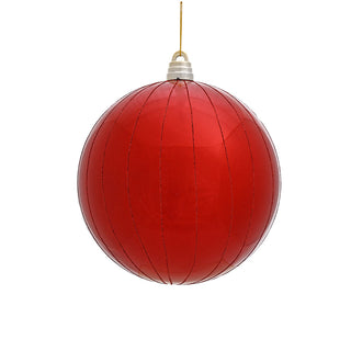 WZ2001RC Esfera Rojo Caramelo Pinstripe 20 cm.