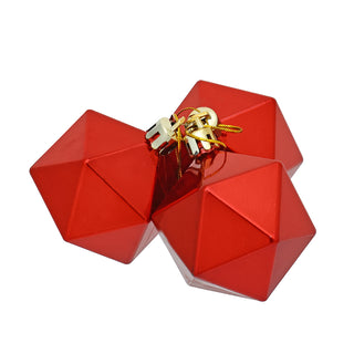 WZ6003RC Set 3 Esferas Cluster Rojo Caramelo 6 cm.