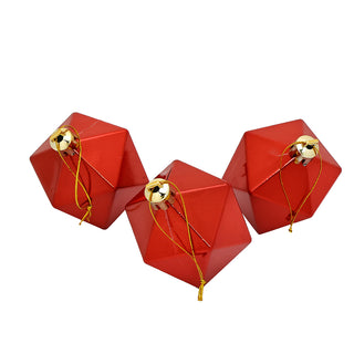 WZ6003RC Set 3 Esferas Cluster Rojo Caramelo 6 cm.