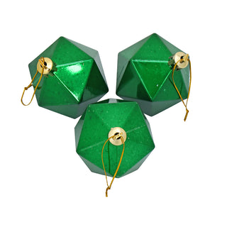 WZ6003VA Set 3 Esferas Cluster Verde Aperlado 6 cm.