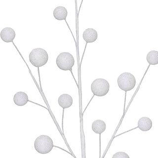 XH107BL Rama Esferitas Blanco Frost 68cm.