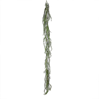 XH23555 Guirnalda Follaje Grande Verde Pino Nevado 230 cm.