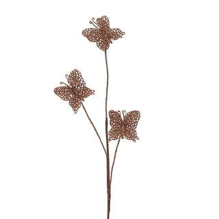 XH452B Rama Mariposas Bronce Frost 68cm.