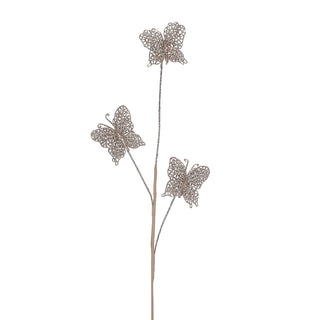 XH452C Rama Mariposas Champaña Frost 68cm.