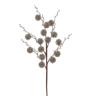 XH494CH Rama Follaje Pompón Champaña 70cm.