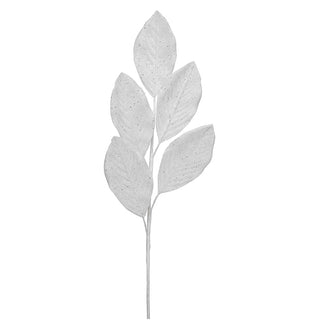 XH892BL Rama Hojas Blanco Frost 64cm.