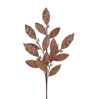 XH893BR Rama Follaje Hojas Bronce Frost 85cm.