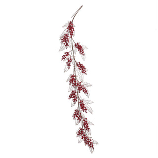 XH904OR Guirnalda Filigrana Oro Frost con Rojo 149 cm.