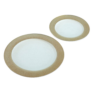 YQ3951O Plato Postre Cenefa Oro Redondo 21(D) Cm.