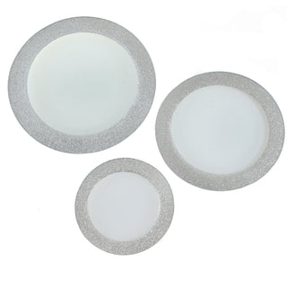 YQ3951P Plato Postre Cenefa Plata Redondo 21(D) Cm.