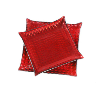 YQ6012R Plat√≥n Martelinado Rojo 26(D) Cm.