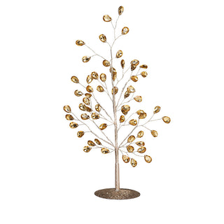 YS016OR Árbol Follaje Acrílico Oro Chico 35cm.