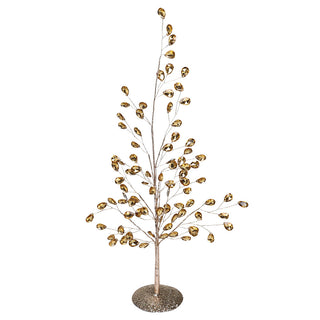 YS017OR Árbol Follaje Acrílico Oro Mediano 45cm.
