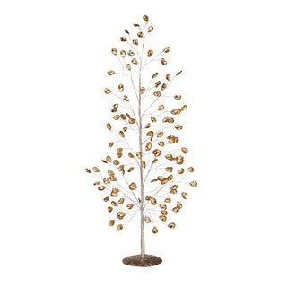 YS018OR Árbol Follaje Acrílico Oro Grande 55cm.