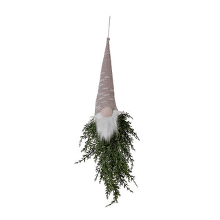 YS2326B Gnomo Beige Barba Follaje 55 Cm.