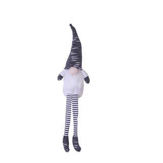 YS2329BN Gnomo Piernas Blanco Y Negro 55 Cm.