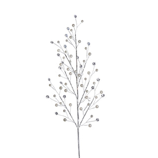 YS2470S Rama Plata Perlas y Brillantes Acrílico 54 cm.
