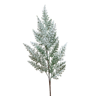 YS732 Rama Follaje Verde Nevado 65cm.