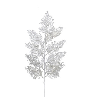 YS735 Rama Follaje Blanco Frost 65cm.