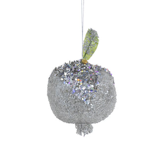 YS856PL Granada Navideña Plata 10 cm.