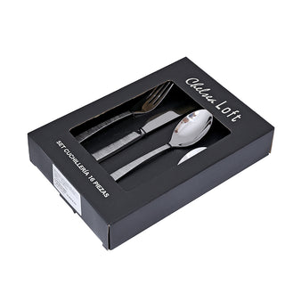 YT2426P Cuchillería Uffizi Plata Brillante 16 Pzs