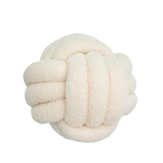 ZC2458BCR Cojín Teddy Blanco Crema Trenzado 22 Cm. Material 100% polyester