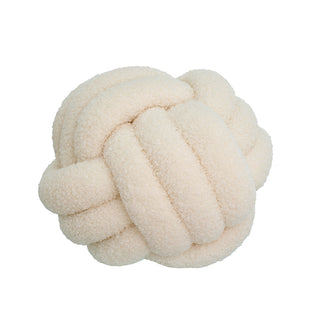 ZC2458BCR Cojín Teddy Blanco Crema Trenzado 22 Cm. Material 100% polyester