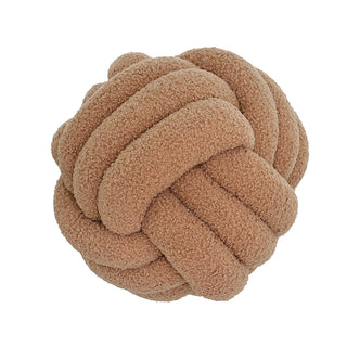 ZC2458CC Cojín Teddy Café Cappuccino Trenzado 28 Cm.Material 100% polyester