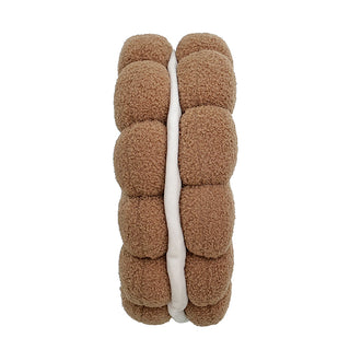 ZC2477CC Cojìn Galleta Teddy Café Capuccino 35 Cm. Material 100% polyester