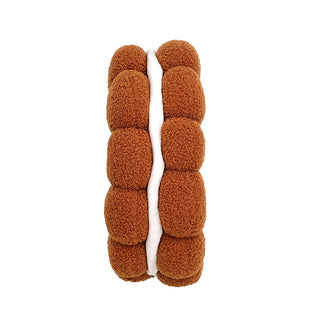 ZC2477CE Cojín Galleta Teddy Café Expresso 35 Cm. Material 100% polyester